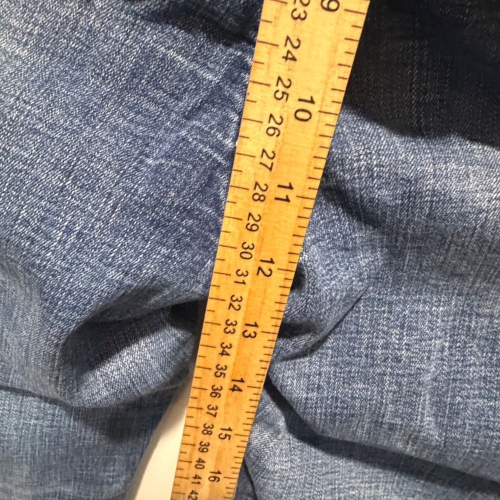 Rock Revival Womens Vien Capri Jeans Embellished Fleur De Lis Blue Size 32 - Picture 10 of 16